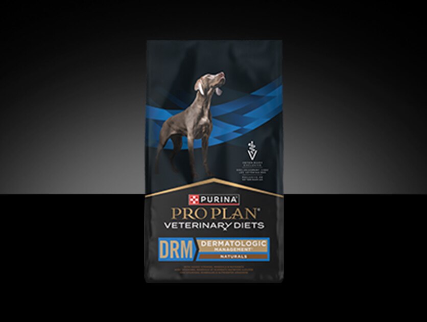 Pro Plan Veterinary DRM Dermatologic Management&reg; canine formula package. 